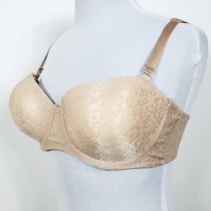 Nude Floral Pattern 40D Multi-Way Strapless